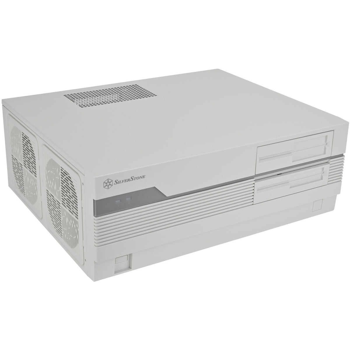 Obudowa Silverstone FLP01 HTPC (kremowa | 2x USB-A | 1x USB-C)
