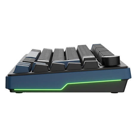 Klawiatura mechaniczna Ducky OK-M-75 RGB (czarna, układ US (QWERTY), KTT linear, 75%, RGB, hot-swap, PBT, 2,4 GHz | Bluetooth | USB-C)