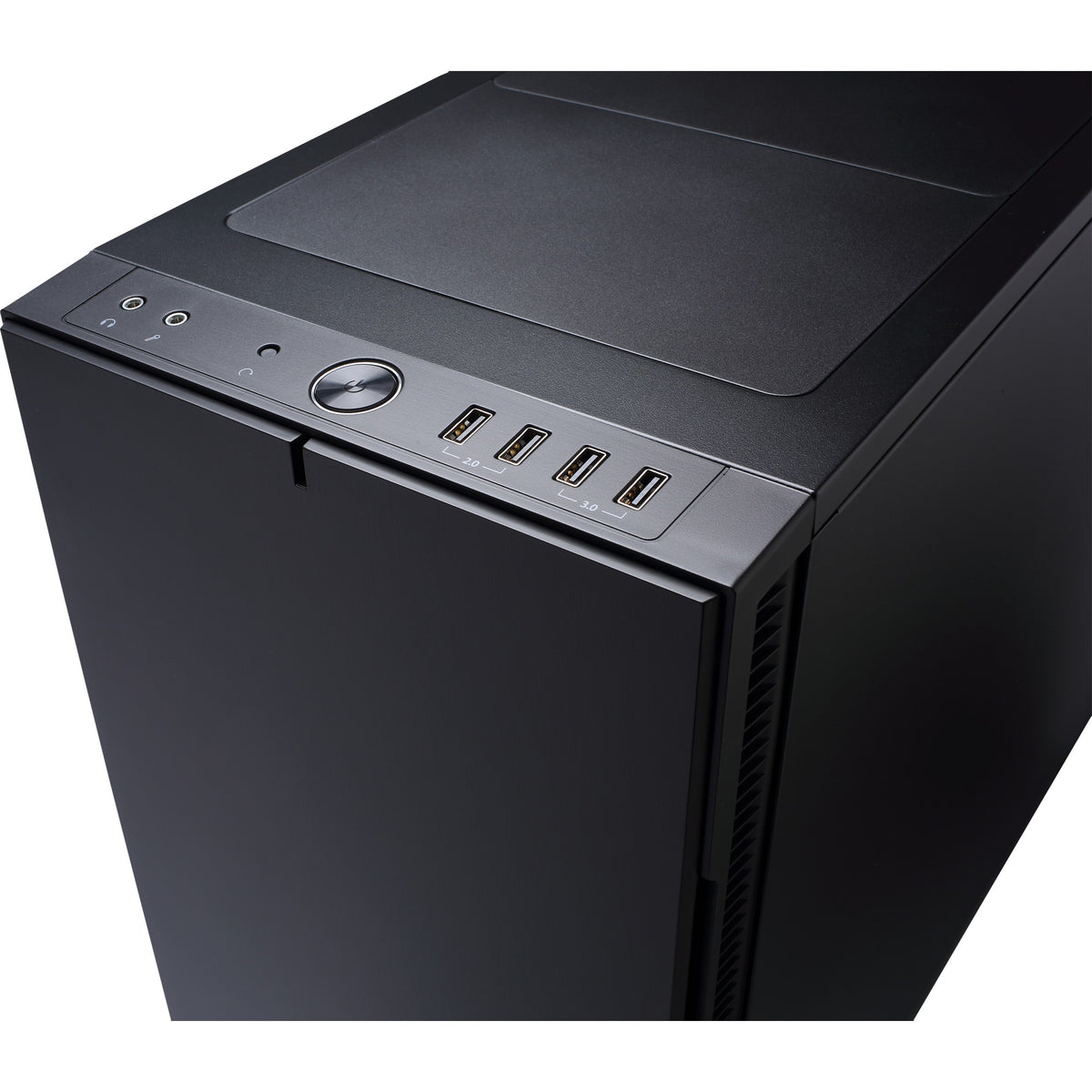 Konstrukcja fraktalna definiuje obudowę midi tower r5 (czarna | 4x usb-a)