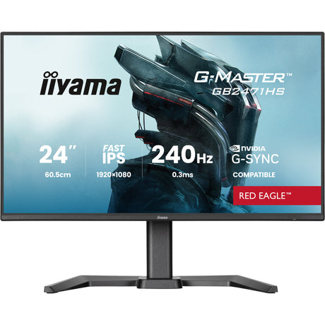Monitor do gier Iiyama G-Master Red Eagle GB2471HS-B1 23,8 (czarny, 2x HDMI, DisplayPort, 240 Hz)