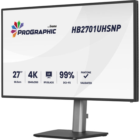 Monitor Iiyama prographic hb2701uhsnp-b1 27 4k UHD (czarny (matowy), hdmi, displayport, usb-c, audio)