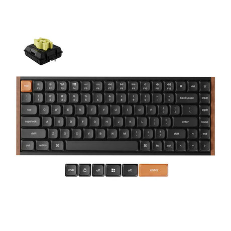 Keychron k3 max se qmk bezprzewodowa, niestandardowa klawiatura mechaniczna (czarna, układ amerykański (qwerty), banan mleczny, 75%, rgb, hot swap, 2,4 ghz | bluetooth 5.3 | usb-c)