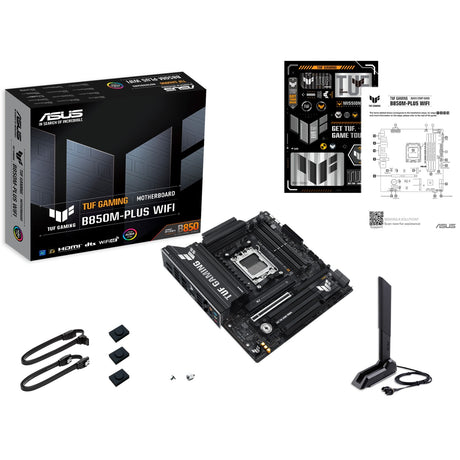 Płyta główna Asus Tuf Gaming B850M-Plus Wi-Fi Socket AM5 (2,5 GB-LAN, Wi-Fi 6e, BT, dźwięk, µATX)