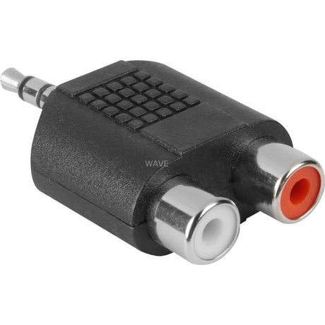 Adapter Goobay jack 3,5 mm > 2x tulipan (czarny, stereo)