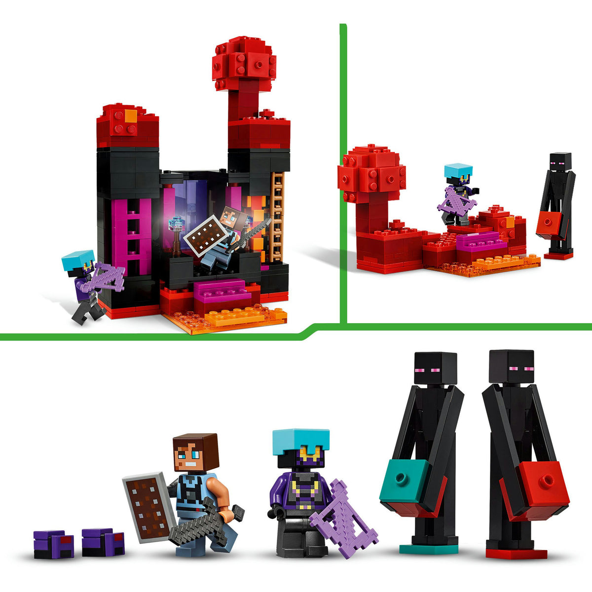 Lego Minecraft 2w1 Wieża Endermana dla dzieci - 21279
