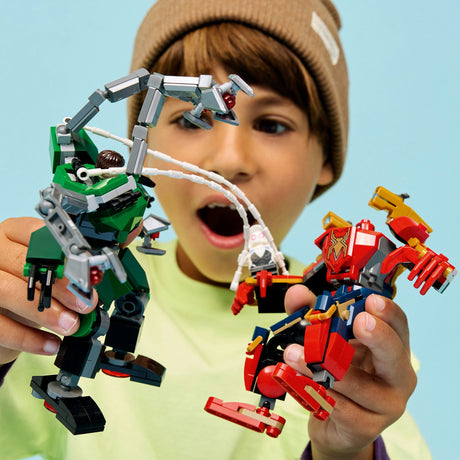 Lego Marvel Mecha Duel: Spider-Man kontra superbohaterowie Doktorów - zestaw do budowania dla dzieci - 76338