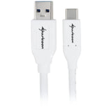 Kabel Sharkoon USB-A 3.2 > USB-C (biały, 1 metr)