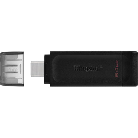 Pendrive Kingston Data Traveller 70 64 GB (czarny, dt70 64 GB, USB-C 3.2 gen 1)