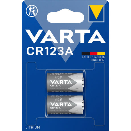 Bateria litowa cylindryczna Varta Cr123a (2 sztuki)