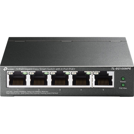 Tp-Link TL-SG105MPE 5-portowy gigabitowy Easy Smart Switch z 4-portowym PoE+ (120W PoE przy 30W na port)