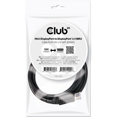 Kabel Club 3d mini displayport - displayport 1.2 (czarny, 2 metry)
