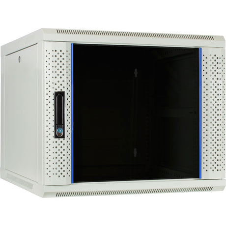 Szafka ścienna DSi 9u biała ze szklanymi drzwiami - szafa serwerowa ds6609w (biała, 600 x 600 x 500 mm)