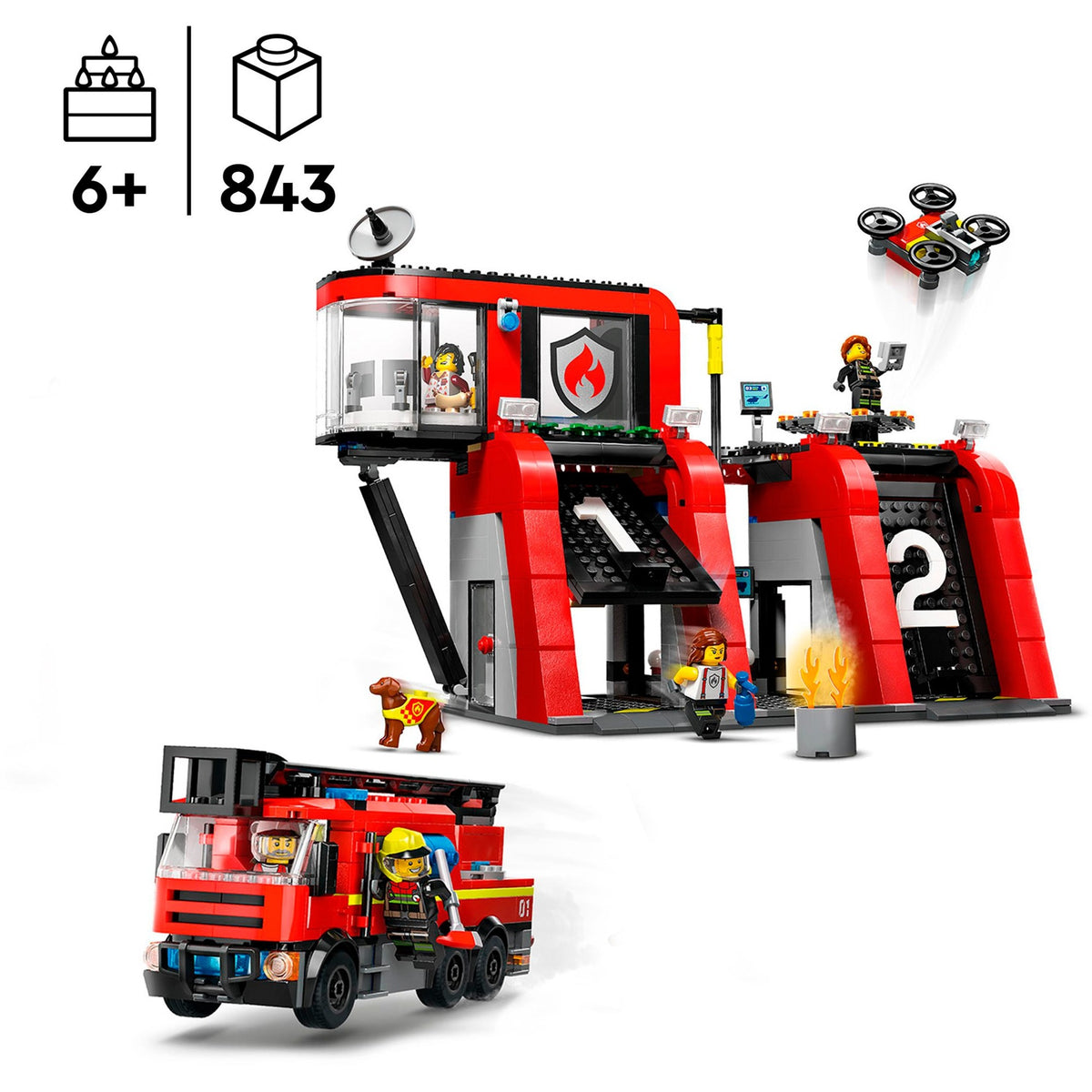 Lego City Remiza strażacka i wóz strażacki - 60414
