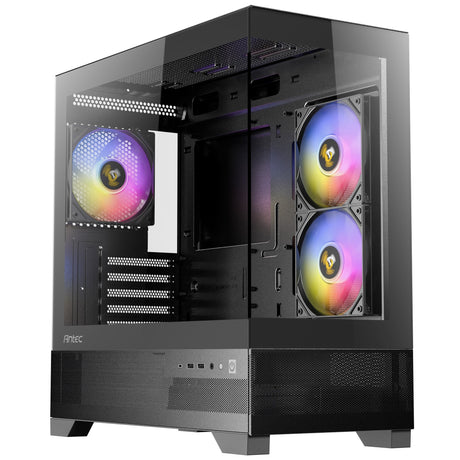 Obudowa mini tower Antec cx500m rgb (czarna | 3x usb-a | szkło hartowane)