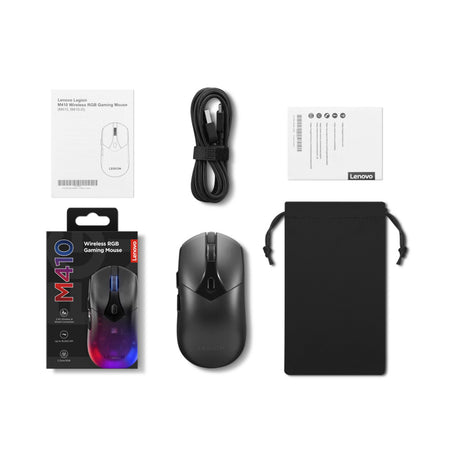 Bezprzewodowa mysz do gier Lenovo Legion M410 RGB (czarna, 16 000 DPI, RGB, 2,4 GHz USB)