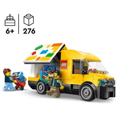 Lego ® city: furgonetka - zestaw do budowania i zabawy dla fanów motoryzacji od 6 lat - z 2 minifigurkami - 60500