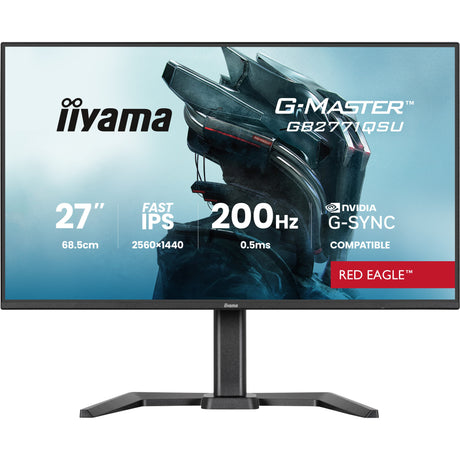 Monitor do gier Iiyama G-Master Red Eagle GB2771QSU-B1 27 (czarny, 2x HDMI, DisplayPort, 2x USB-A, 2x USB-C, 200 Hz)