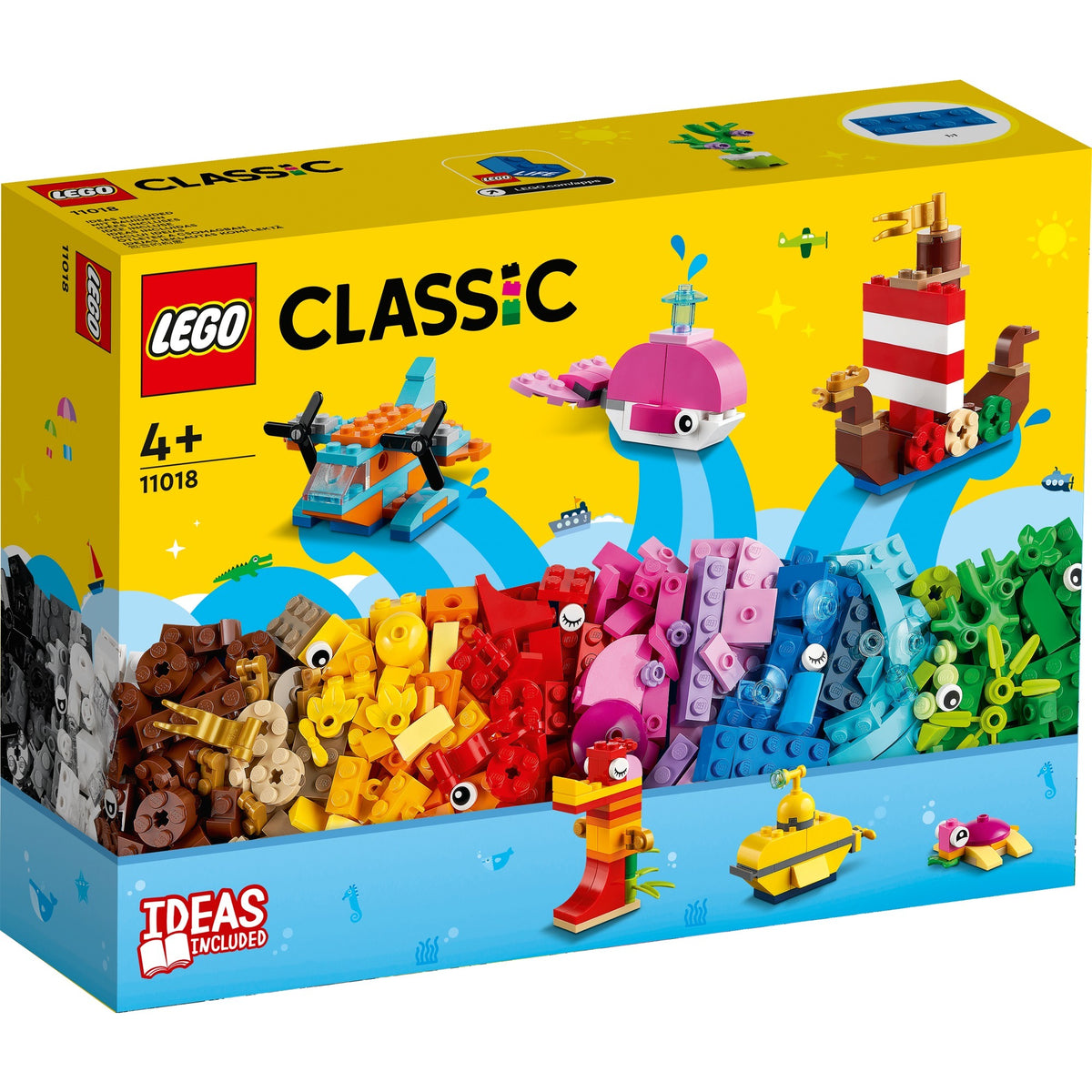 Lego Classic — kreatywne zabawki konstrukcyjne do zabawy w morzu (11018)