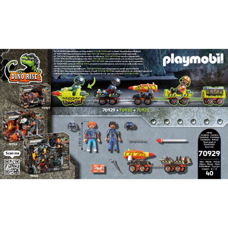Playmobil Dino Rise - zabawki konstrukcyjne z dinozaurami i rakietami (70929)