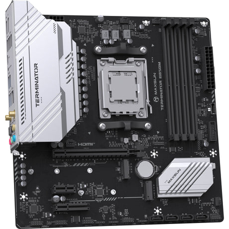 Płyta główna Maxsun MS-Terminator B850M WiFi Socket AM5 (czarna, RAID, 2,5 GB-LAN, WLAN, BT, dźwięk, µATX)