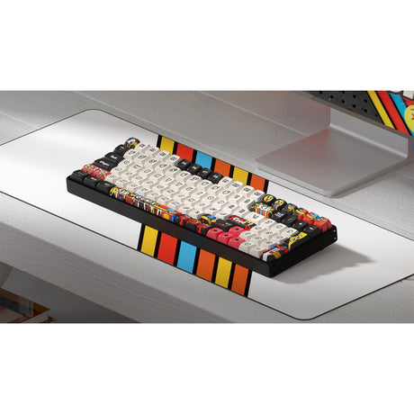 Bezprzewodowa klawiatura mechaniczna Iqunix f97 graffiti diary (czarna, układ amerykański (qwerty), wiśnia mx cicha czerwona, 96%, diody rgb, możliwość wymiany podczas pracy, pbt, 2,4 GHz | bluetooth 5.1 | usb-c)