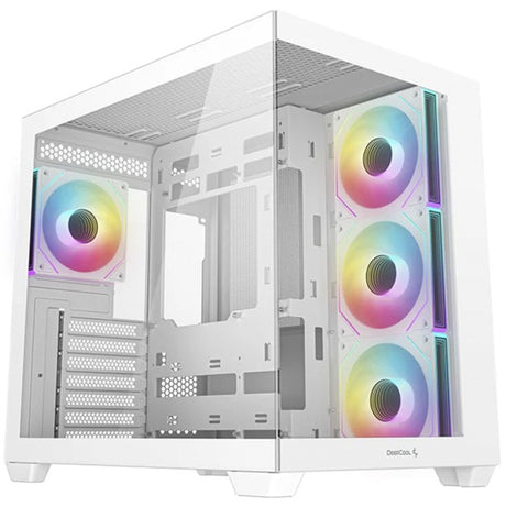 Obudowa midi tower Deepcool CG530 4f (biała | 2x USB-A | 1x USB-C | RGB | szkło hartowane)