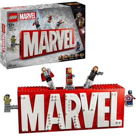 LEGO Super Heroes 76313 Marvel Logo i minifigurki
