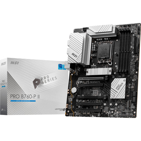 Płyta główna MSI Pro B760-P II z gniazdem 1700 (czarna, RAID, 2,5 GB-LAN, dźwięk, ATX)