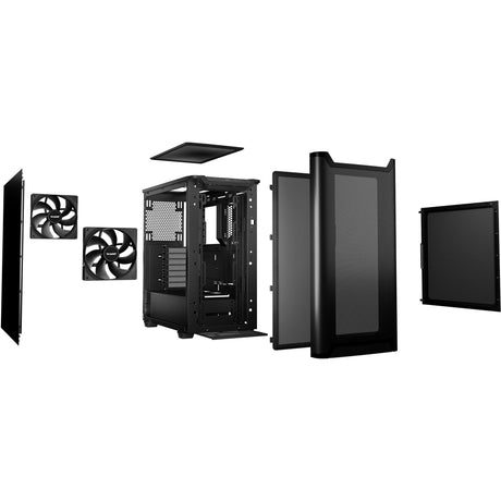 Bądź cicho! Obudowa midi tower pure base 501 z przepływem powietrza (czarna | 2x USB-A | 1x USB-C)