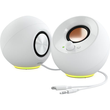 Głośnik do komputera Creative Pebble SE (biały, Bluetooth, USB-C, AUX, RGB)