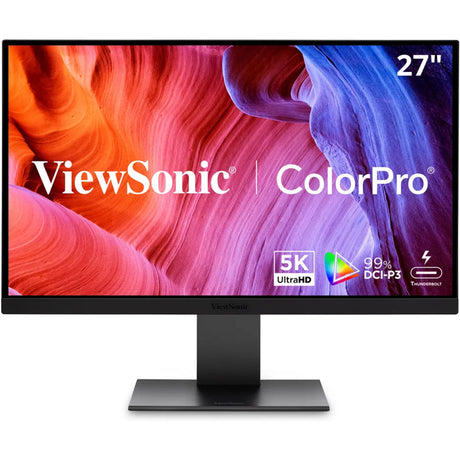 Monitor Viewsonic VP2788-5k zgodny z komputerami Mac 27 4k UHD (czarny, 2x Thunderbolt 4, 1x HDMI, 1x Displayport, USB-A, USB-C)