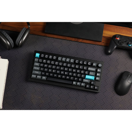 Keychron q1 ultra-m1 8k bezprzewodowa, niestandardowa klawiatura mechaniczna (czarna, układ amerykański (qwerty), jedwabny pom czerwony, 75%, rgb, hot swap, 8k, 2,4 ghz | bluetooth 5.2 | usb-c)