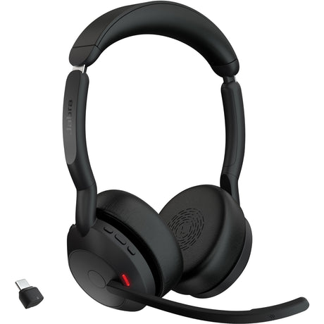Jabra Evolv2 55 - zestaw słuchawkowy nauszny link390c ms stereo z podstawką ładującą (czarny, stereo, Microsoft Teams, USB-C, link380c)