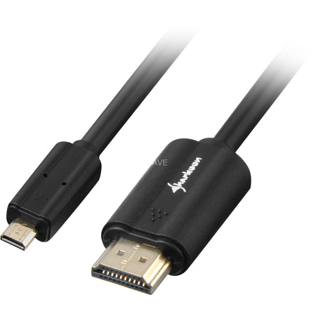 Kabel Sharkoon HDMI > micro HDMI 2.0 (czarny, 1,5 m, 4k)