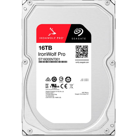 Dysk twardy Seagate ironwolf pro 16 TB (ST16000NT001, SATA 600, 24 7)