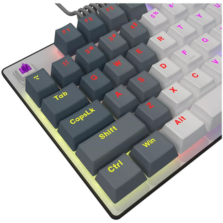 Mechaniczna klawiatura do gier Lorgar Azar 514tkl rgb (biała, układ amerykański (qwerty), logar dream, 80% (tkl), rgb)