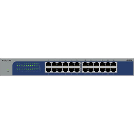 Netgear GS524 24-portowy niezarządzalny przełącznik Gigabit Ethernet (szary niebieski)
