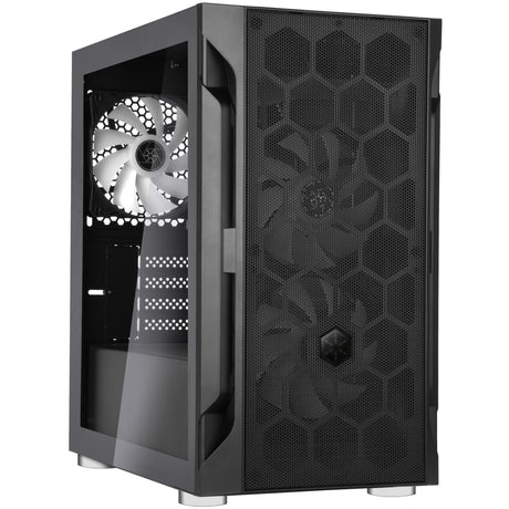 Obudowa midi tower Silverstone sst-fah1mb-pro (czarna | 3x USB-A | RGB | szkło hartowane)