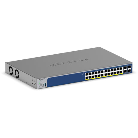 Netgear 24-portowy gigabitowy inteligentny przełącznik poe+ z 4 portami sfp+ (szary, 10g, inteligentnie zarządzany)