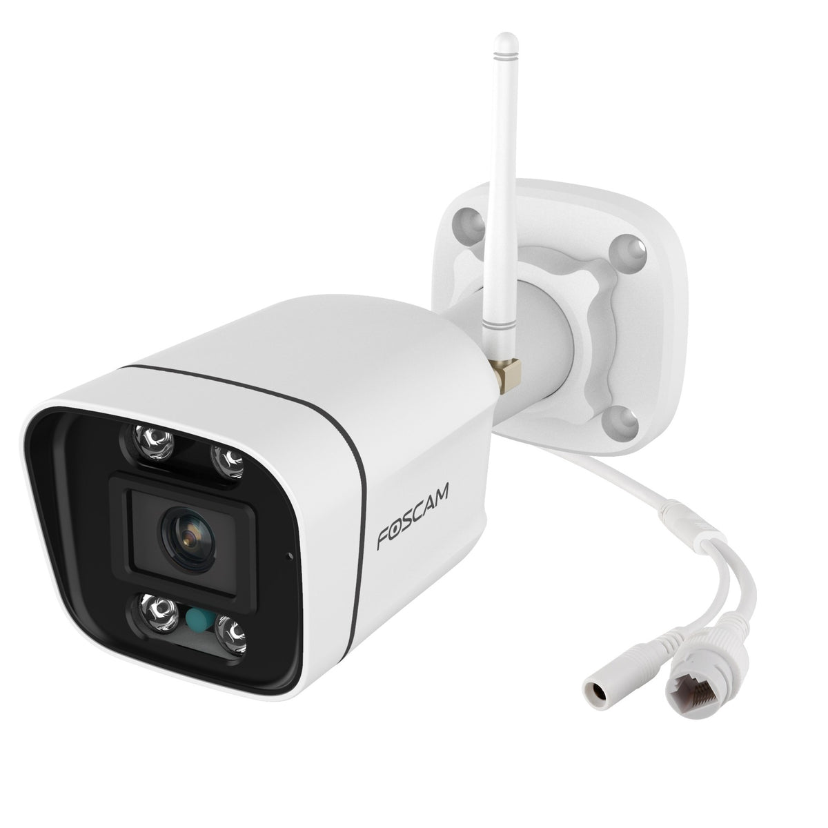 Foscam v8p, dwuzakresowa kamera bezpieczeństwa Wi-Fi 4K 8MP (biała, z alarmem dźwiękowym i świetlnym)