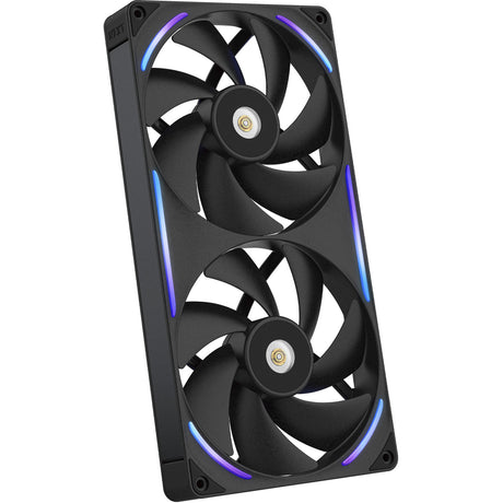 Wentylator wydajności Nzxt F280x RGB (czarny, 2 sztuki, 280 x 140 x 30 mm, pwm)
