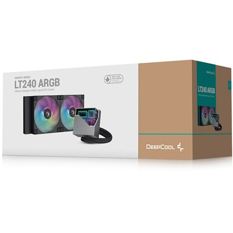 Chłodzenie wodne Deepcool LT240 (czarne, 4-pinowe złącze wentylatora PWM)