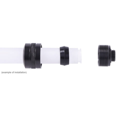 Złączka do rur twardych Alphacool eiszapfen pro 13 mm g1 4 - połączenie w kolorze głębokiej czerni (czarny (matowy))
