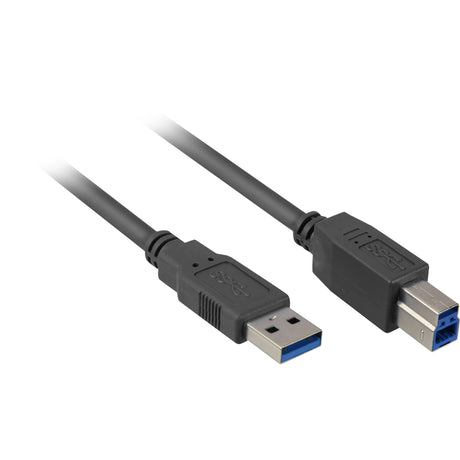 Kabel Sharkoon USB-A 3.0 > USB-B (czarny, 1 metr)