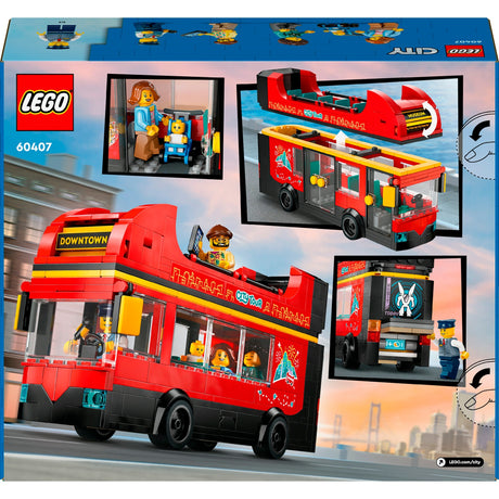Czerwony piętrowy autobus turystyczny Lego City - 60407