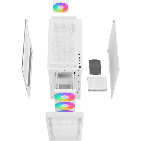 Obudowa Deepcool CH560 MIDI Tower (biała | 1x USB-A | 1x USB-C | RGB | szkło hartowane)