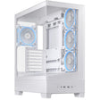 Obudowa midi tower Asus a31 plus (biała | 2x USB-A | 2x USB-C | szkło hartowane)