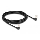 Delock Kabel sieciowy rj45 kat.6a s ftp slim 90° w dół, wygięty w dół, kabel 5 m (czarny)