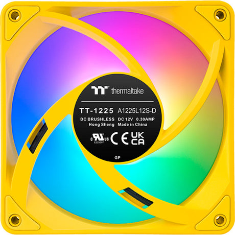 Thermaltake ct120 ex argb Sync wentylator chłodzący do komputera PC Bumblebee (pakiet 3 wentylatorów) wentylatory do obudowy (żółty, 3 sztuki, 120 x 120 x 25 mm, pwm)