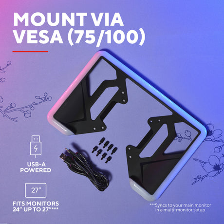 Podświetlenie Trust GXT 907 VYBZ RGB do monitorów (czarne)